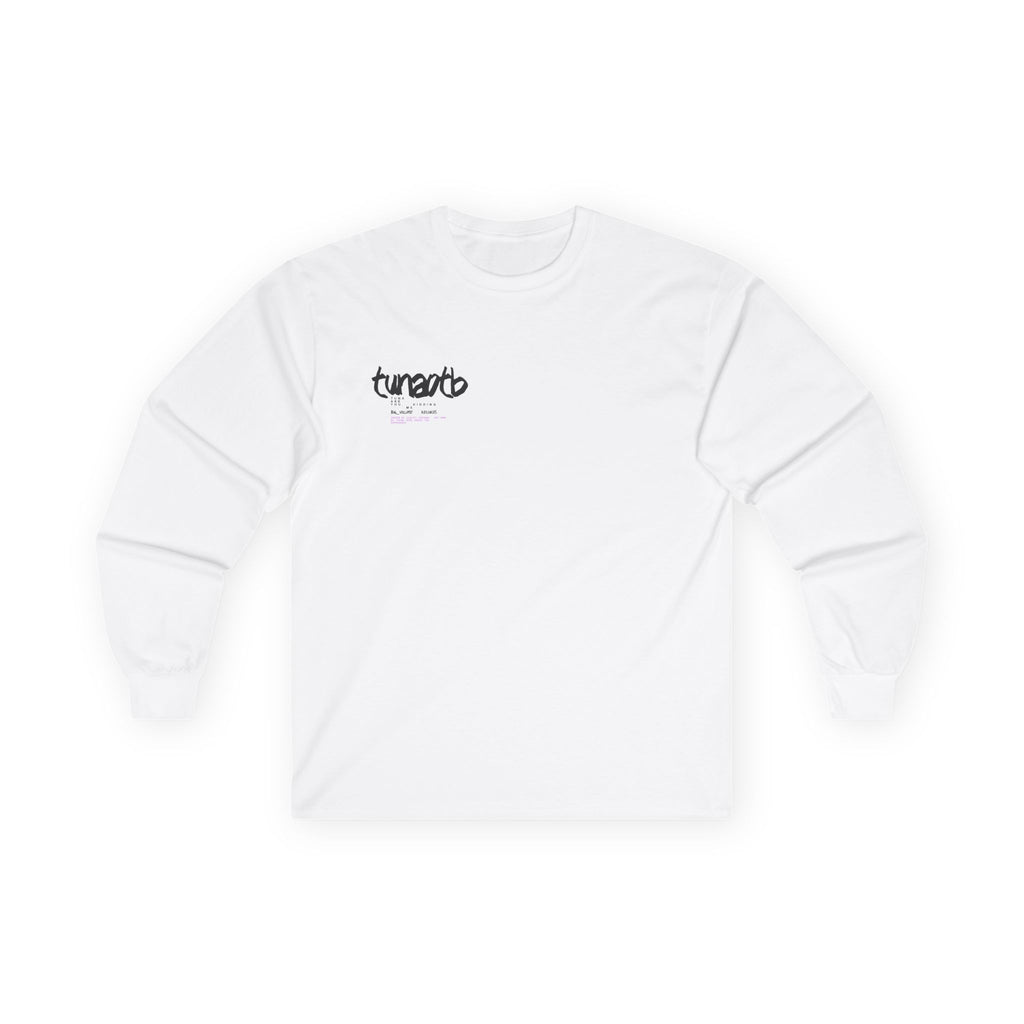 Long Sleeve Tee — 'tunaotb' Graffiti Logo Chest & Back Design