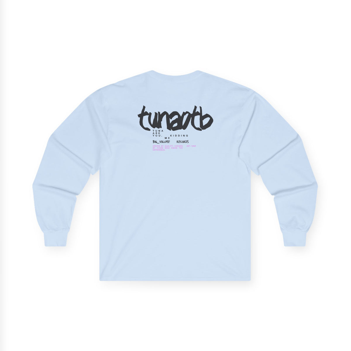 Long Sleeve Tee — 'tunaotb' Graffiti Logo Chest & Back Design