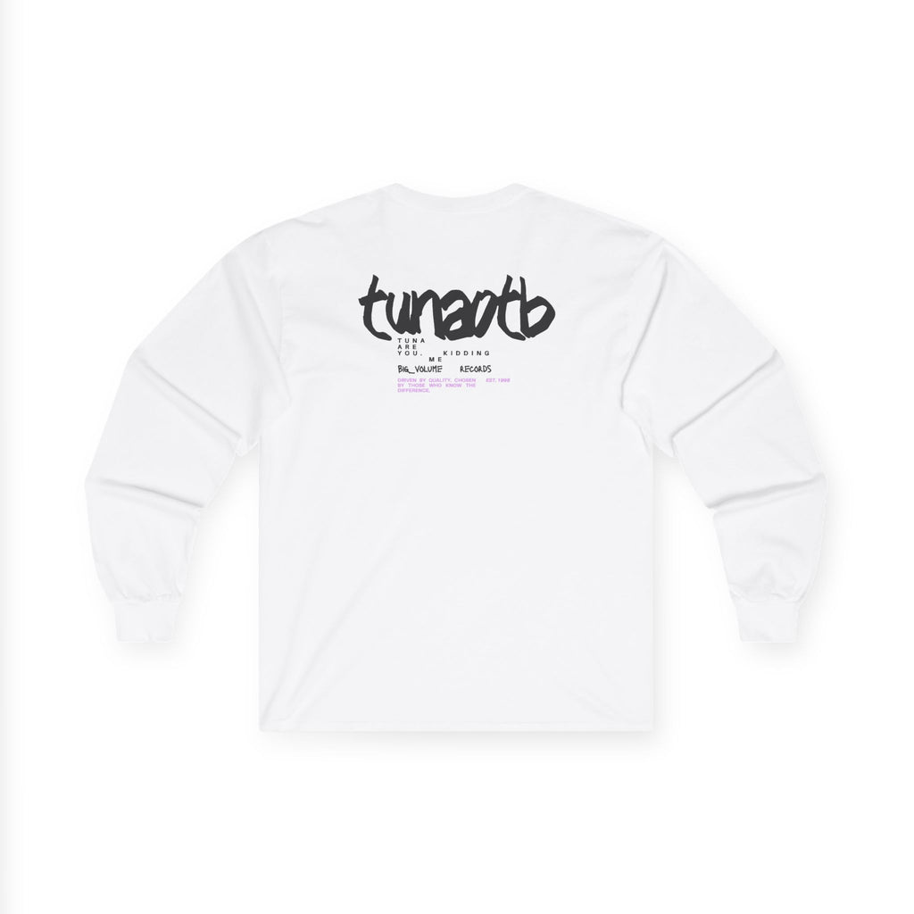 Long Sleeve Tee — 'tunaotb' Graffiti Logo Chest & Back Design