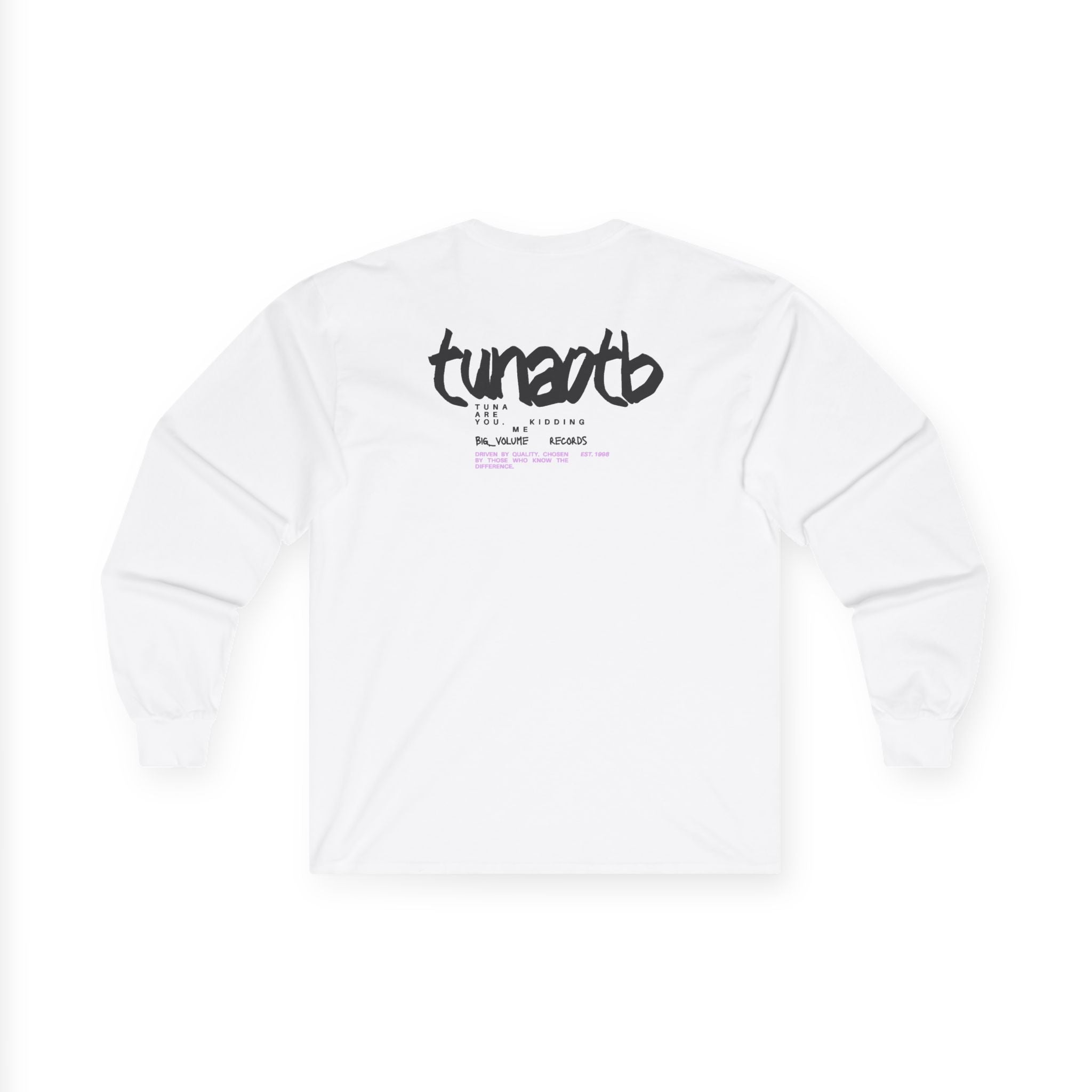 Long Sleeve Tee — 'tunaotb' Graffiti Logo Chest & Back Design