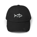 Distressed Fish Dad Cap — Vintage Angler Baseball Hat