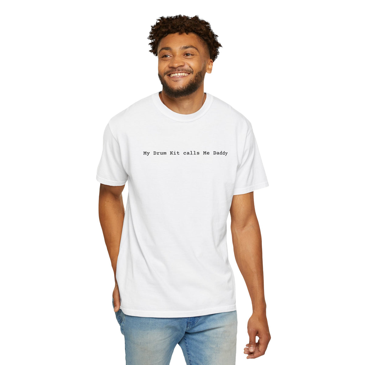 My Drum Kit Calls Me Daddy T-Shirt — Minimalist Drummer Tee