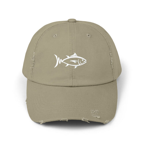 Distressed Fish Dad Cap — Vintage Angler Baseball Hat