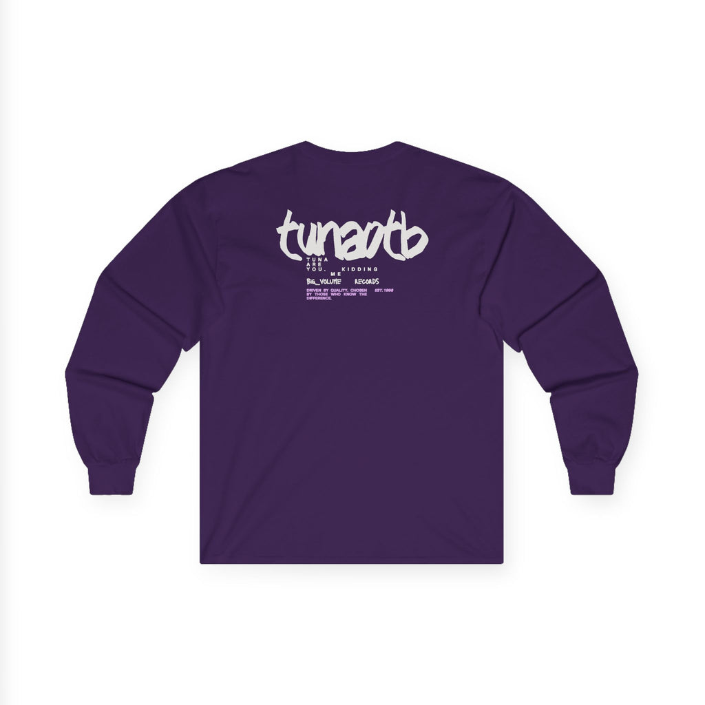 Long Sleeve Tee — 'tunaotb' Graffiti Logo Chest & Back Design