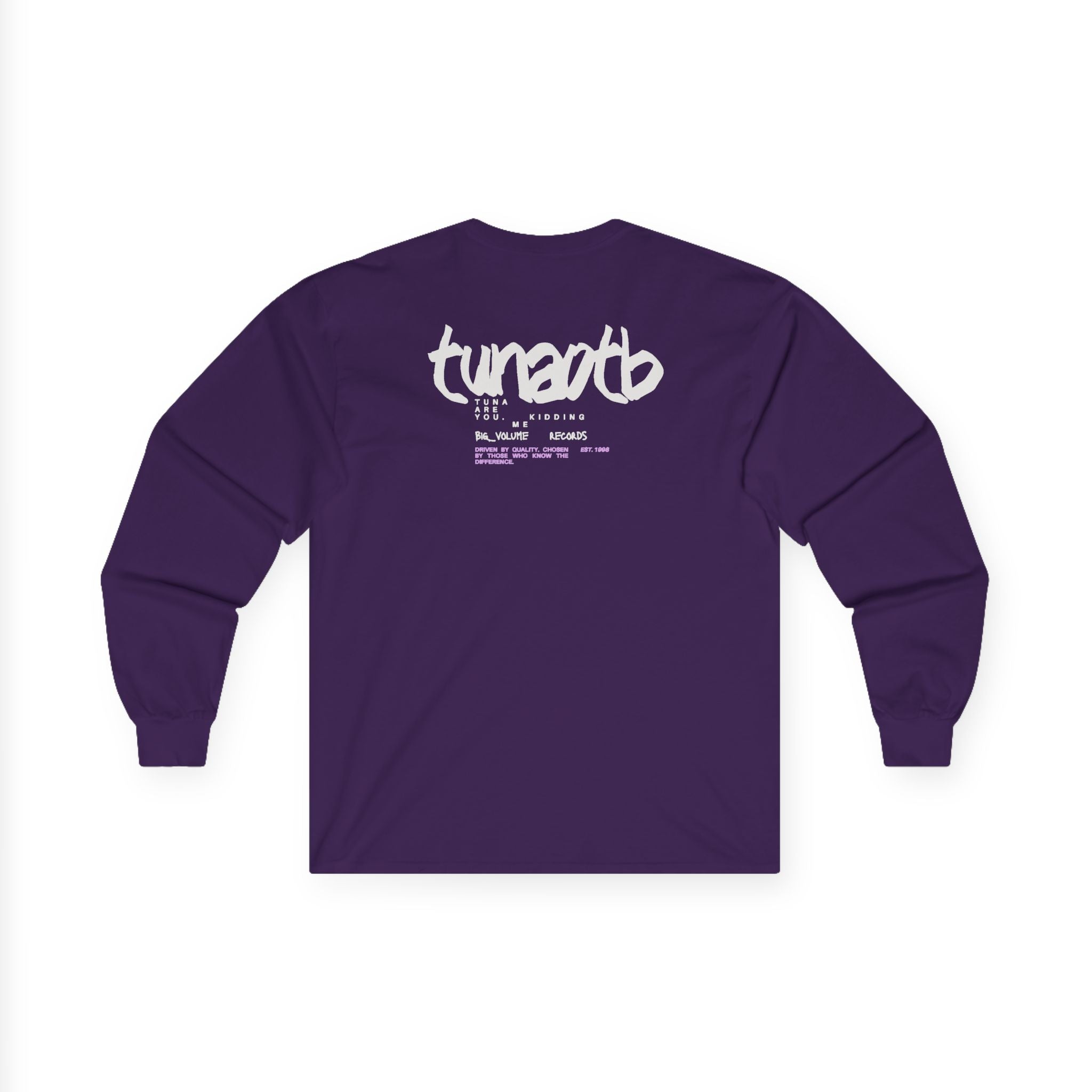 Long Sleeve Tee — 'tunaotb' Graffiti Logo Chest & Back Design