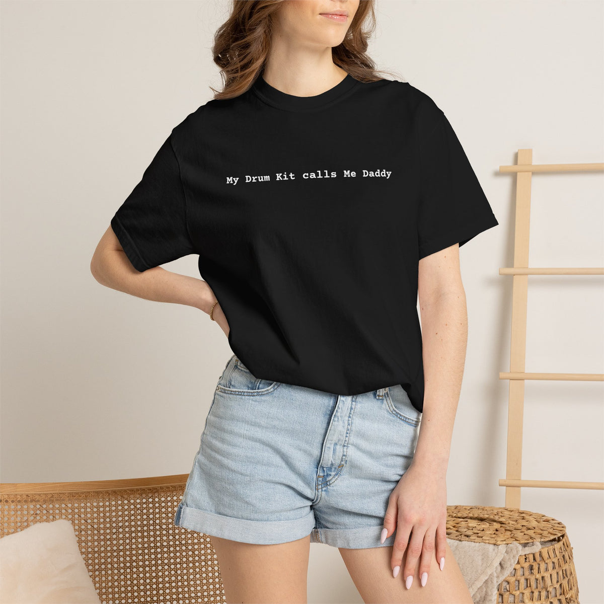 My Drum Kit Calls Me Daddy T-Shirt — Minimalist Drummer Tee