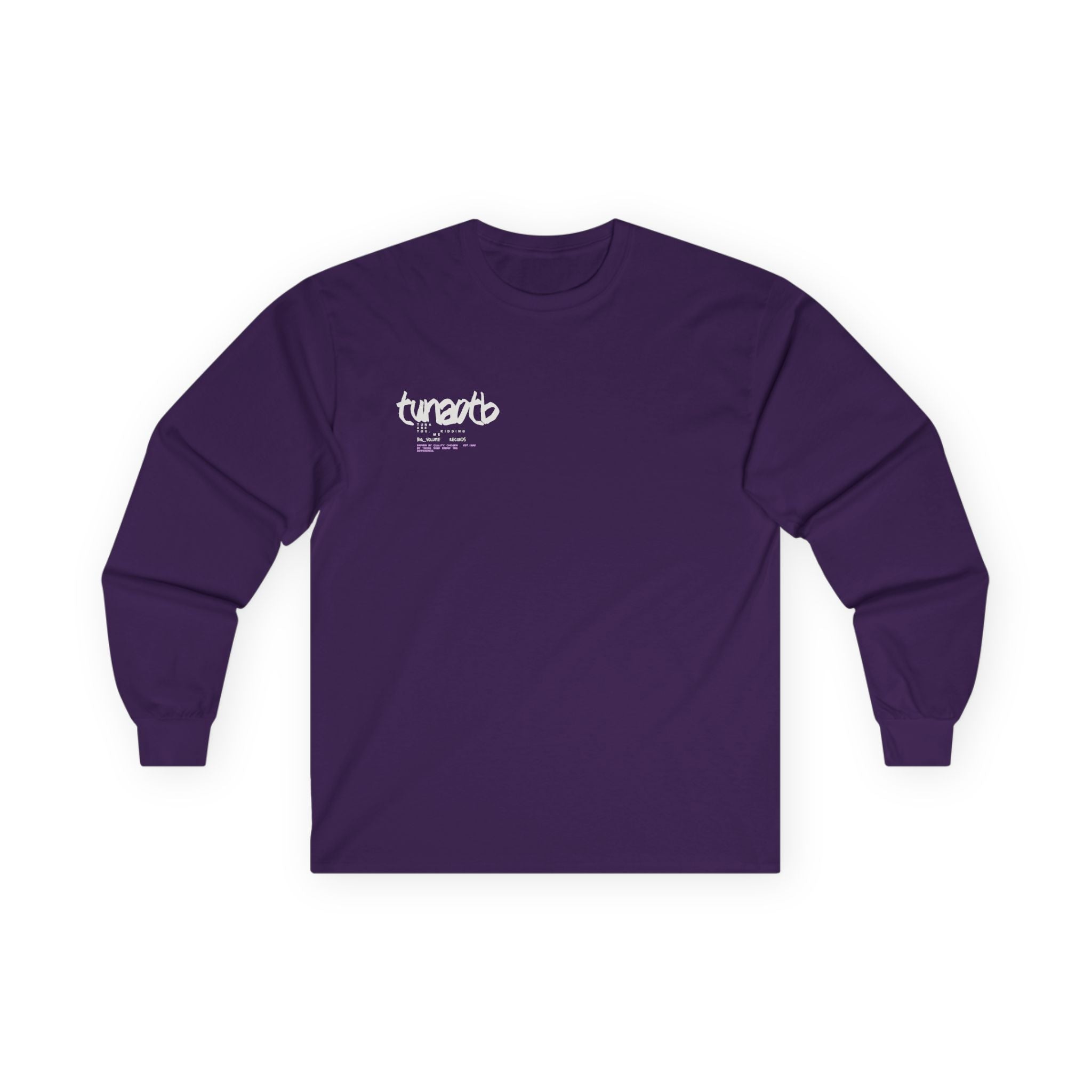 Long Sleeve Tee — 'tunaotb' Graffiti Logo Chest & Back Design